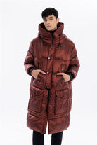 GMG Firenze-Kapüşonlu Uzun Casual Erkek Kaban-MONT-3-roqelvaxirum.shop