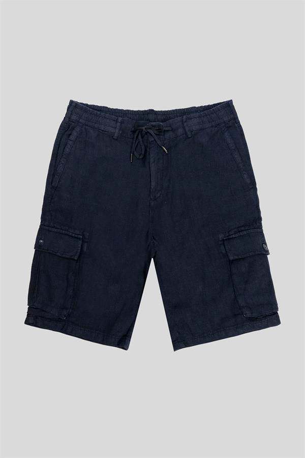 GMG Firenze-Kargo Model %100 Keten Erkek şort-Şort-11-roqelvaxirum.shop