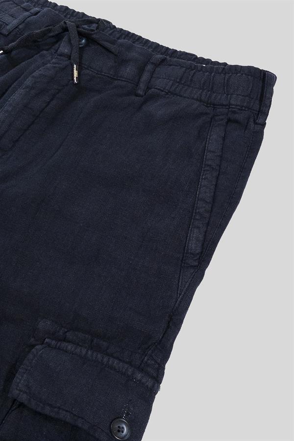GMG Firenze-Kargo Model %100 Keten Erkek şort-Şort-12-roqelvaxirum.shop