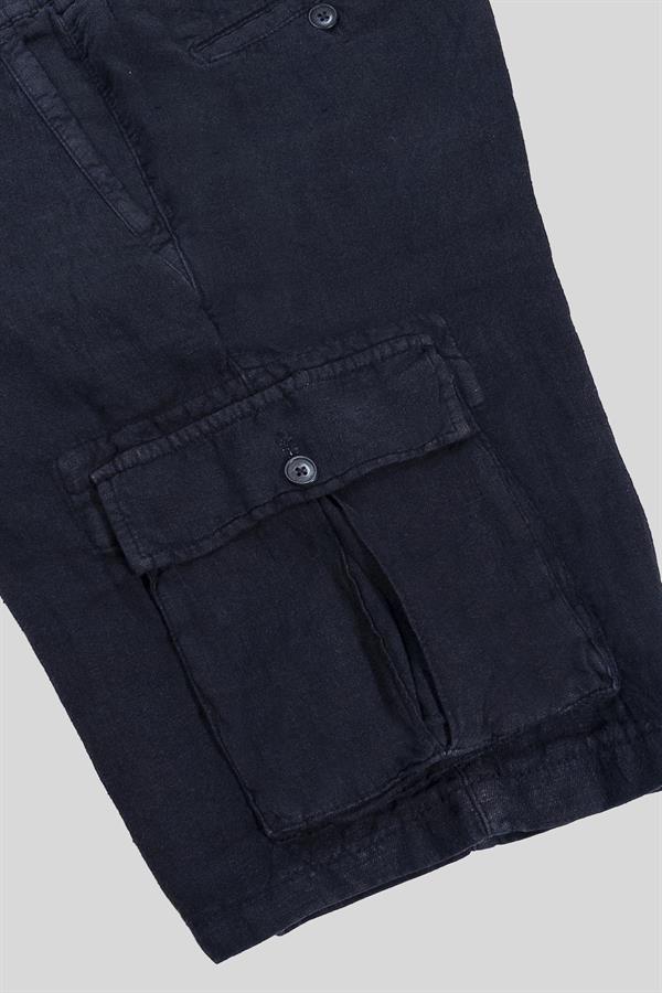 GMG Firenze-Kargo Model %100 Keten Erkek şort-Şort-13-roqelvaxirum.shop