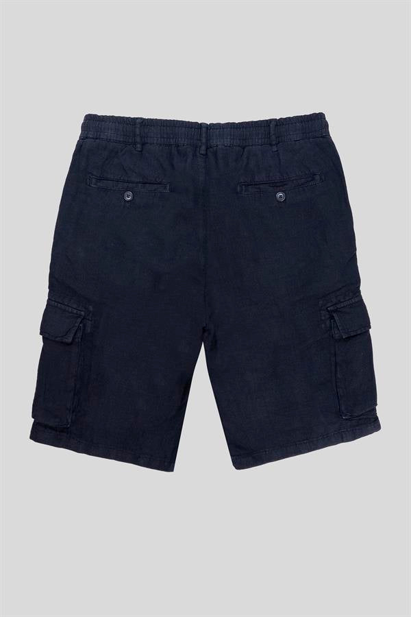 GMG Firenze-Kargo Model %100 Keten Erkek şort-Şort-15-roqelvaxirum.shop