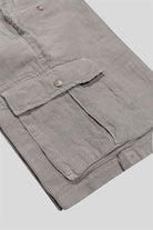 GMG Firenze-Kargo Model %100 Keten Erkek şort-Şort-5-roqelvaxirum.shop