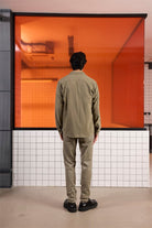 GMG Firenze-Regular Fit Moleskin Kumaş Erkek Dış Gömlek-SWEAT MONT-4-roqelvaxirum.shop