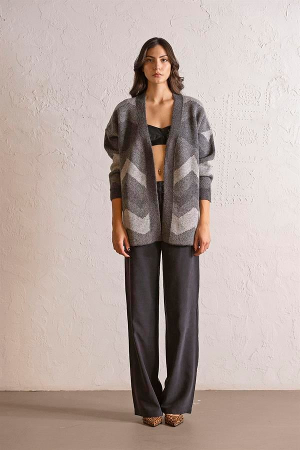 GMG Firenze-Oversize Desenli Kadın Hırka-HIRKA-1-roqelvaxirum.shop