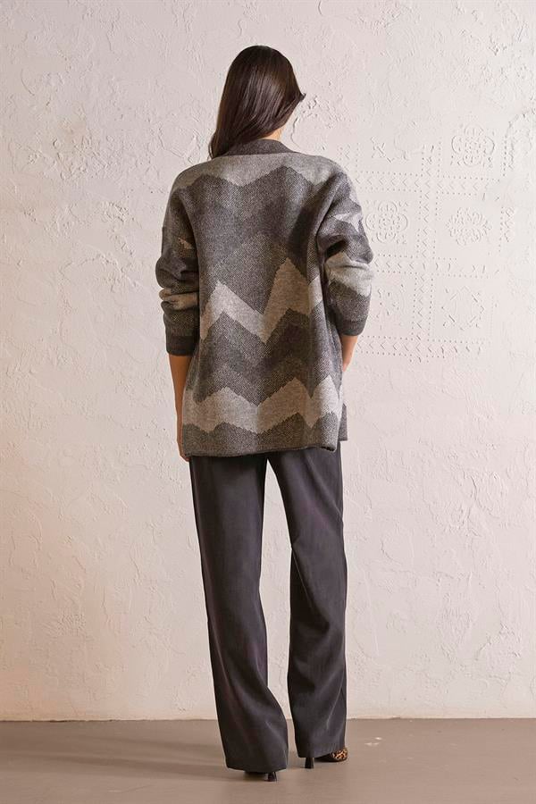 GMG Firenze-Oversize Desenli Kadın Hırka-HIRKA-5-roqelvaxirum.shop