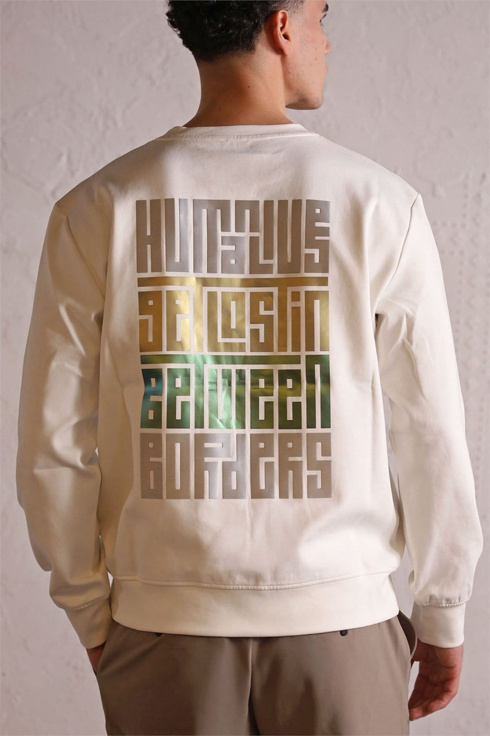 GMG Firenze-Bisiklet Yaka Sırtı Ve Göğsü Baskılı Erkek Sweatshirt-Sweatshirts & Hoodies-5-roqelvaxirum.shop