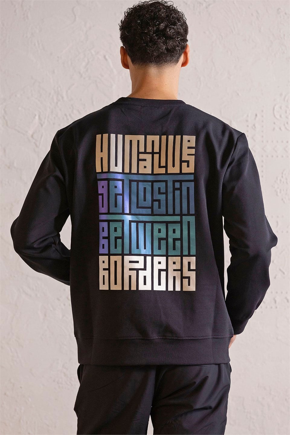 GMG Firenze-Bisiklet Yaka Sırtı Ve Göğsü Baskılı Erkek Sweatshirt-Sweatshirts & Hoodies-5-roqelvaxirum.shop