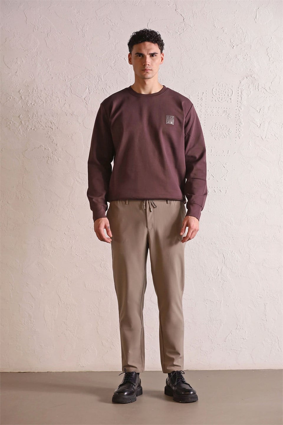 GMG Firenze-Bisiklet Yaka Sırtı Ve Göğsü Baskılı Erkek Sweatshirt-Sweatshirts & Hoodies-1-roqelvaxirum.shop