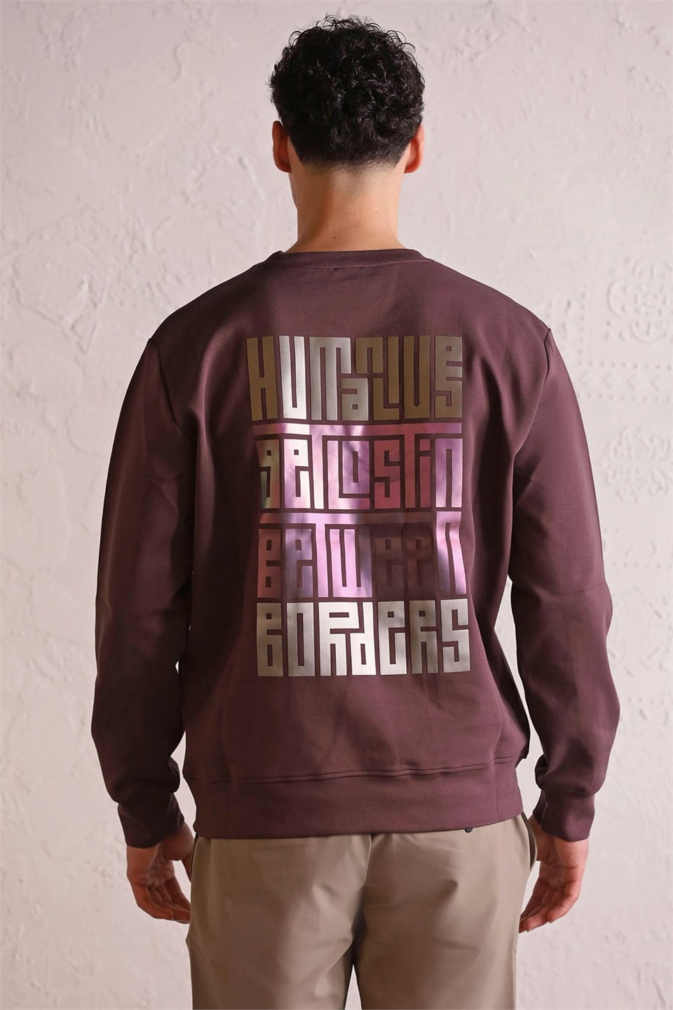 GMG Firenze-Bisiklet Yaka Sırtı Ve Göğsü Baskılı Erkek Sweatshirt-Sweatshirts & Hoodies-5-roqelvaxirum.shop