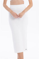 GMG Firenze-Slim Fit Basic Midi Boy Kadın Triko Etek-ETEK-10-roqelvaxirum.shop