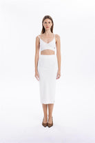 GMG Firenze-Slim Fit Basic Midi Boy Kadın Triko Etek-ETEK-12-roqelvaxirum.shop