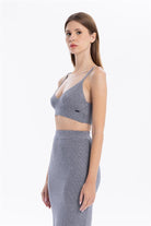 GMG Firenze-V Yaka Askılı Kadın Bra Bralet-BRA-4-roqelvaxirum.shop