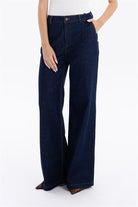 GMG Firenze-Yüksek Bel Wide Leg Bol Paça Denim Kadın Jean Pantolon-//Özel Fi̇yatlar-2-roqelvaxirum.shop