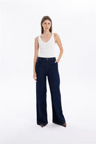 GMG Firenze-Yüksek Bel Wide Leg Bol Paça Denim Kadın Jean Pantolon-//Özel Fi̇yatlar-9-roqelvaxirum.shop