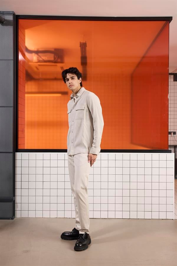 GMG Firenze-çıtçıtlı Regular Fit Yıkama Desenli Erkek Gömlek-GÖMLEK-8-roqelvaxirum.shop