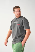 GNP İstanbul-Acid Washed Regular Fit Dark Grey Tshirt-T-Shirts-2-roqelvaxirum.shop