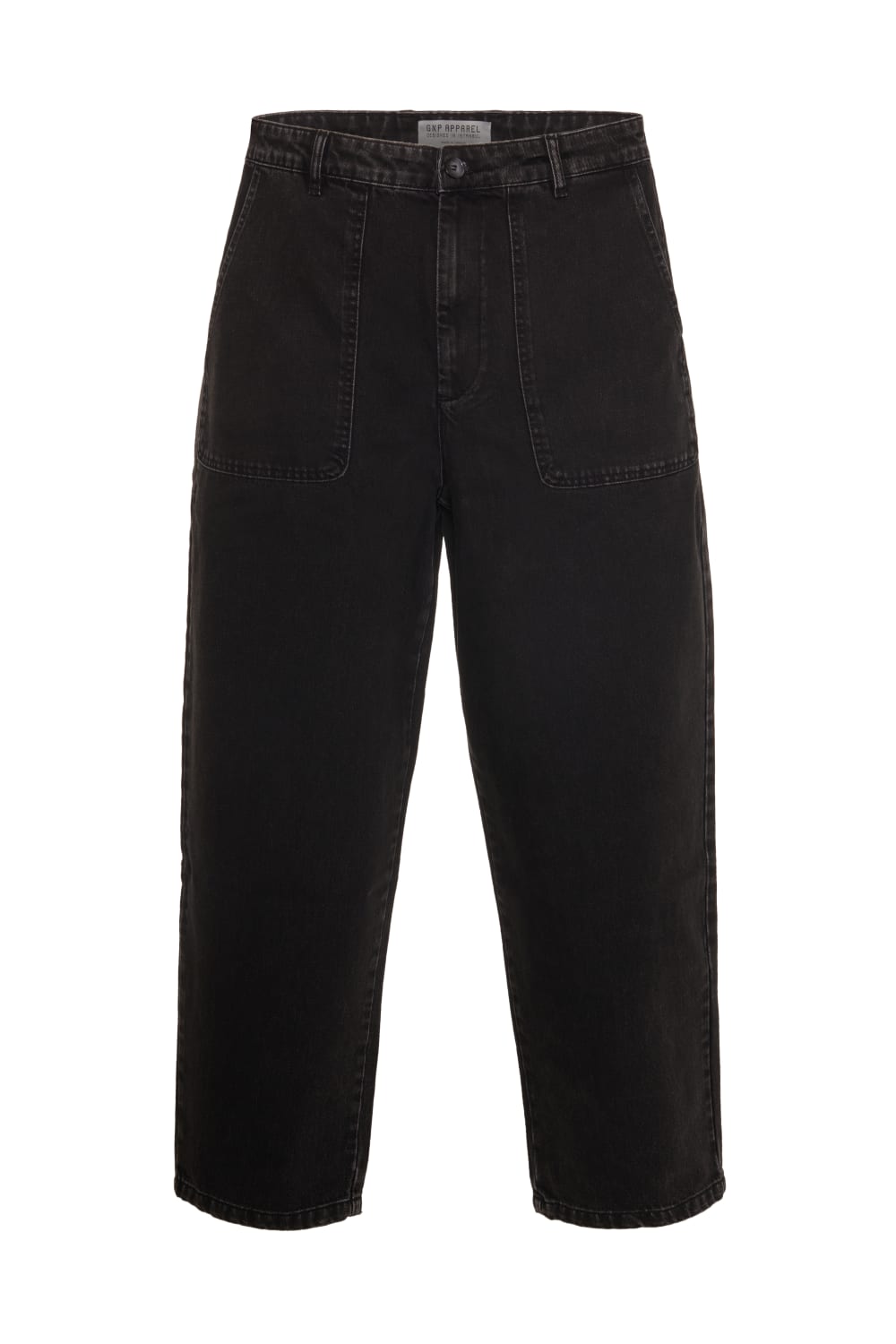 GNP İstanbul-Acid Washed Wide Leg Black Jeans-Kot Pantolon-1-roqelvaxirum.shop