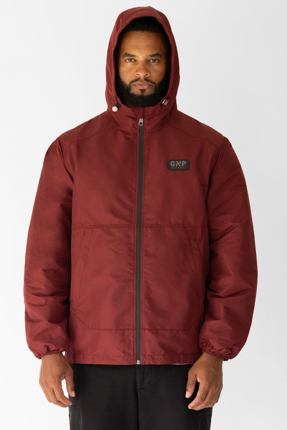 GNP İstanbul-Burgundy Waterproof Rain Jacket-Yağmurluk-1-roqelvaxirum.shop