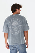 GNP İstanbul-Denim Washed Printed Oversize T-shirt-T-Shirts-1-roqelvaxirum.shop