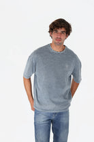 GNP İstanbul-Denim Washed Printed Oversize T-shirt-T-Shirts-2-roqelvaxirum.shop
