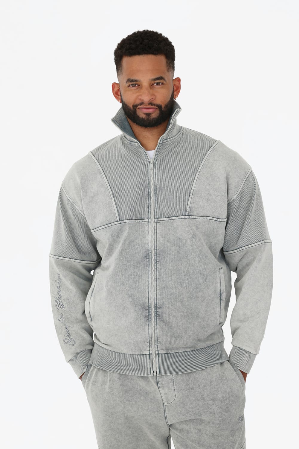 GNP İstanbul-Zip Through Retro Track Neck Sweatshirt-Sweatshirts & Hoodies-1-roqelvaxirum.shop