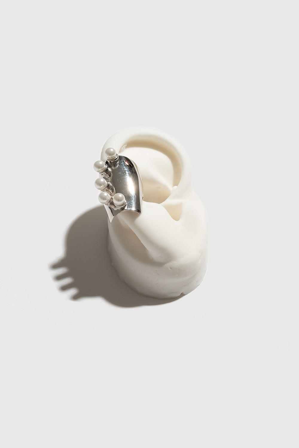 Gal İstanbul-Fein Earcuff SilverxPearl-Küpe-1-roqelvaxirum.shop