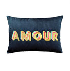 Ge Living-Amour Desenli Lacivert Kadife Dekoratif Kırlent Kılıfı 35 X 50-Kırlent Kılıfı-1-roqelvaxirum.shop