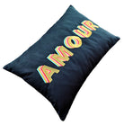 Ge Living-Amour Desenli Lacivert Kadife Dekoratif Kırlent Kılıfı 35 X 50-Kırlent Kılıfı-4-roqelvaxirum.shop