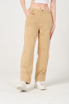 Gennaro-Carpenter Pants - Women Camel-Kot Pantolon-4-roqelvaxirum.shop