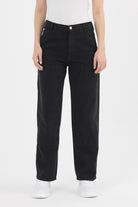 Gennaro-Carpenter Pants - Women Siyah-Kot Pantolon-1-roqelvaxirum.shop