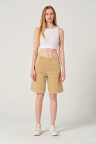 Gennaro-Carpenter Shorts - Women Camel-Şort-1-roqelvaxirum.shop