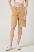 Gennaro-Carpenter Shorts - Women Camel-Şort-2-roqelvaxirum.shop