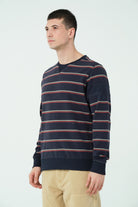 Gennaro-Çizgili Crewneck Sweatshirt-Sweatshirts & Hoodies-3-roqelvaxirum.shop