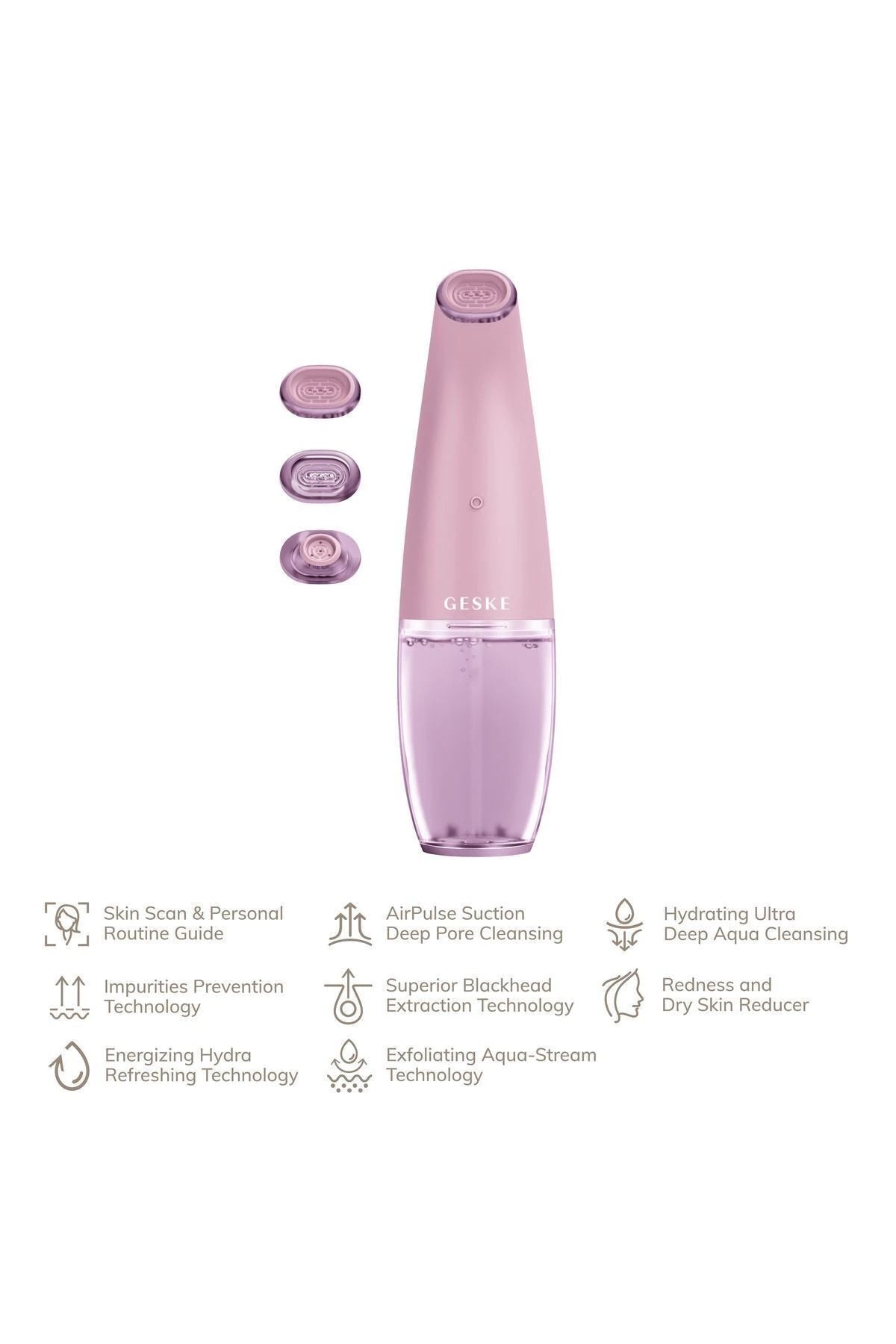 Geske-Aqua Stream Çift Başlıklı Siyah Nokta Ve Yüz Temizleme Cihazı | Aqua Stream Face Cleanser-Cilt Bakım Aletleri-16-roqelvaxirum.shop