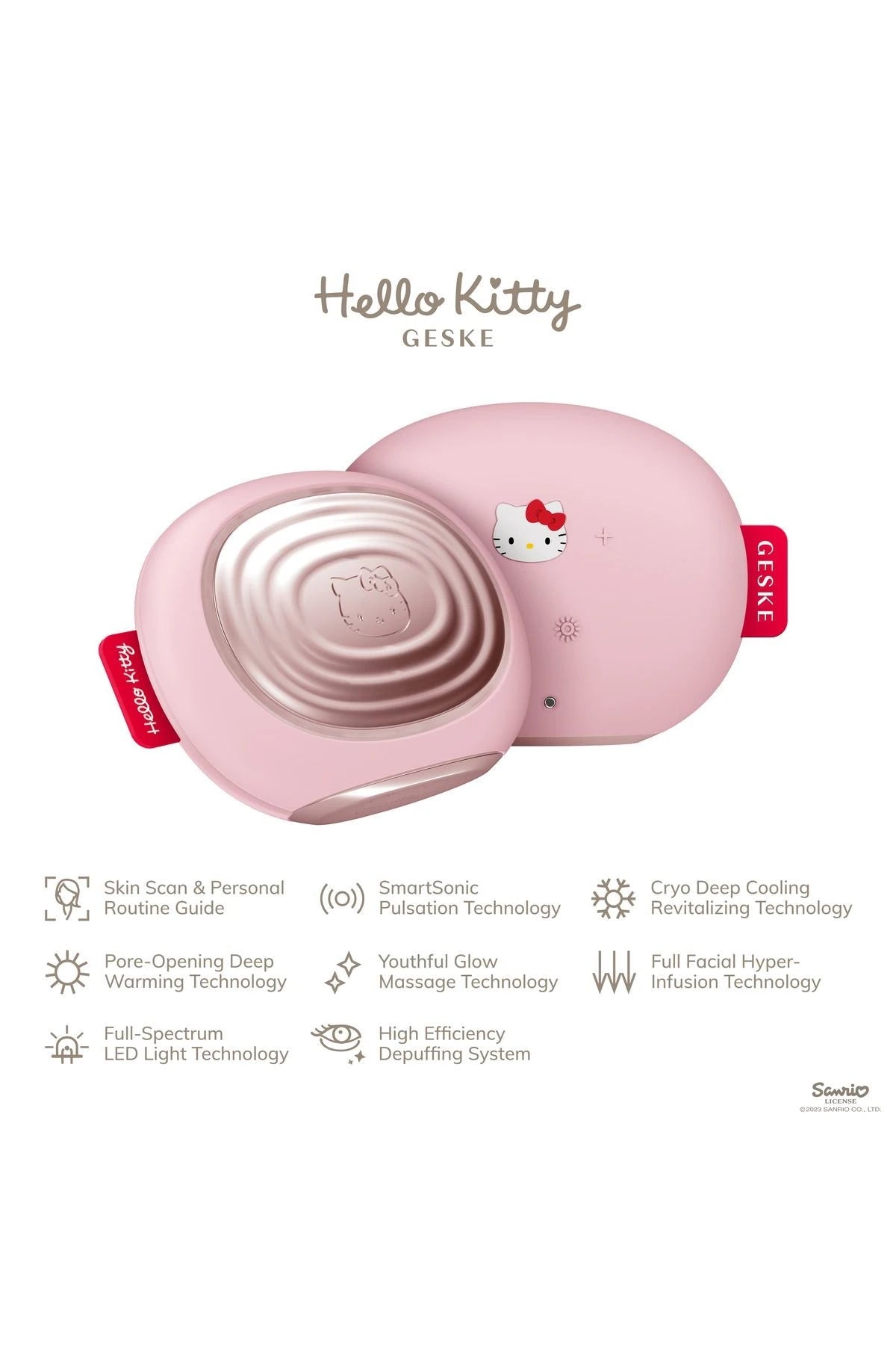 Geske-Hello Kitty Soğutma Ve Isıtmalı, Led Terapili Yüz Maskesi Bakım Cihazı | Sonic Warm & Cool Mask-Cilt Bakım Aletleri-2-roqelvaxirum.shop