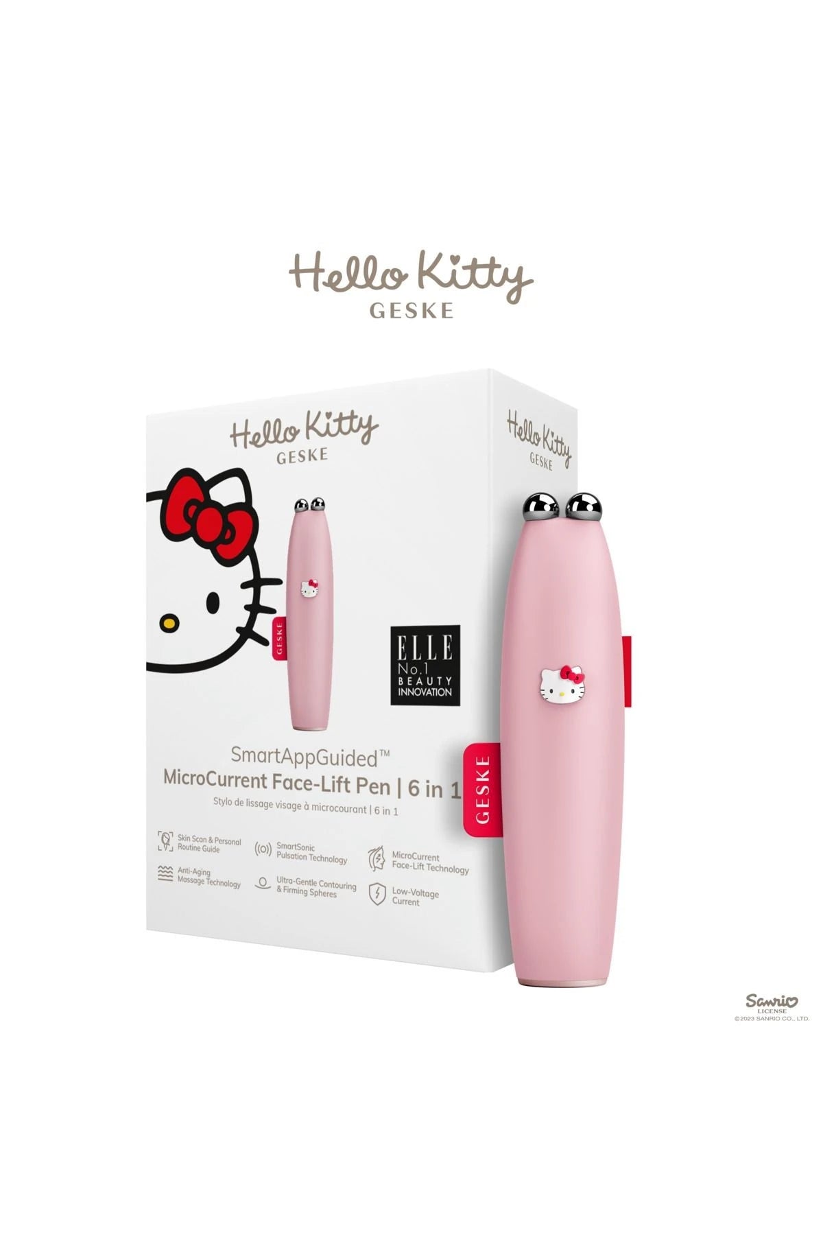 Geske-Hello Kitty Titreşimli Mikro Akım Yüz Sıkılaştırıcı Akıllı Kalem | Microcurrent Face Lift Pen-Cilt Bakım Aletleri-8-roqelvaxirum.shop