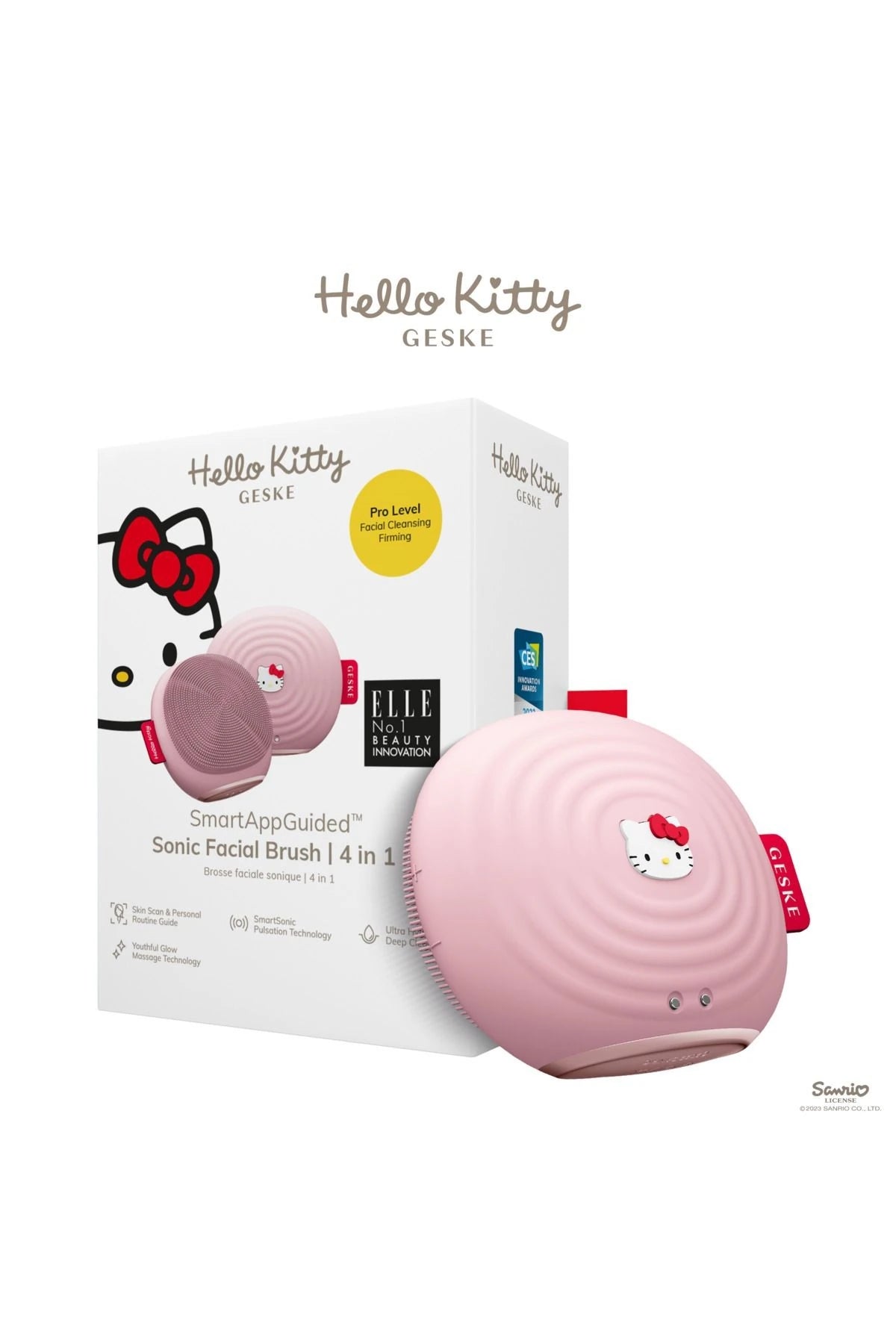 Geske-Hello Kitty Titreşimli Yüz Temizleme Ve Isılı Masaj Cihazı| Sonic Thermo Facial Brush-Cilt Bakım Aletleri-8-roqelvaxirum.shop