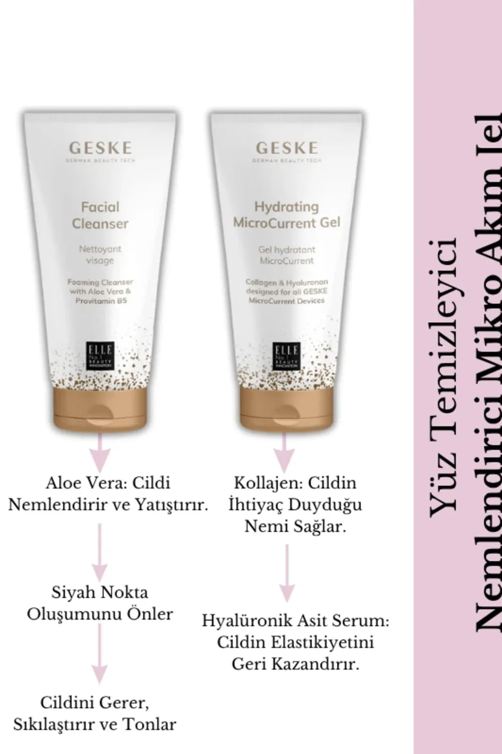 Geske-Sıkılaştırıcı , Temizleyici Ve Masaj Aletli 5'li Bakım Seti-Cilt Bakım Aletleri-5-roqelvaxirum.shop