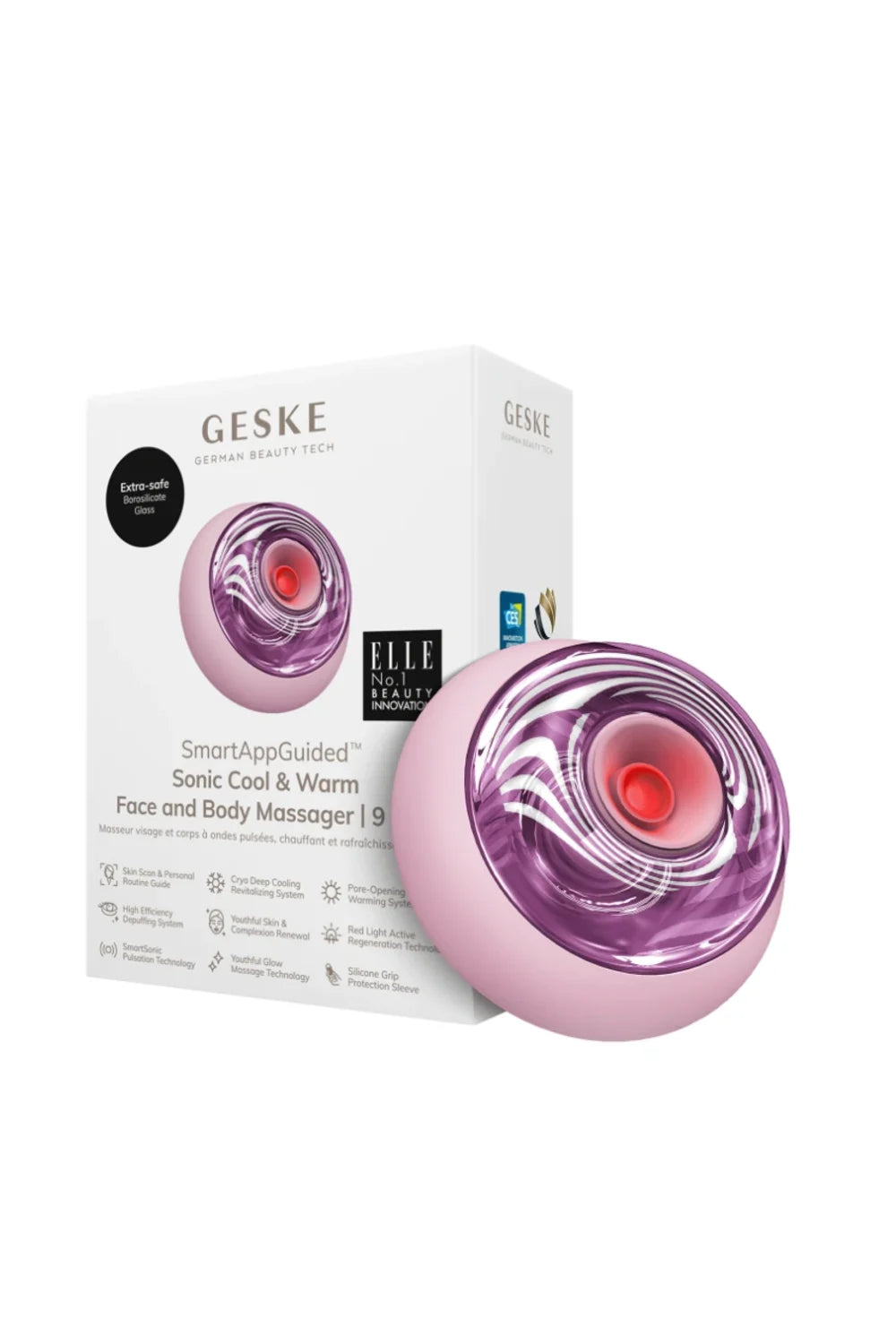 Geske-Titreşimli Kırmızı Led Terapili Sıcak Ve Soğuk Yüz Ve Vücut Masaj Aleti | Sonic Cool & Warm Face And Body Massager -Cilt Bakım Aletleri-4-roqelvaxirum.shop
