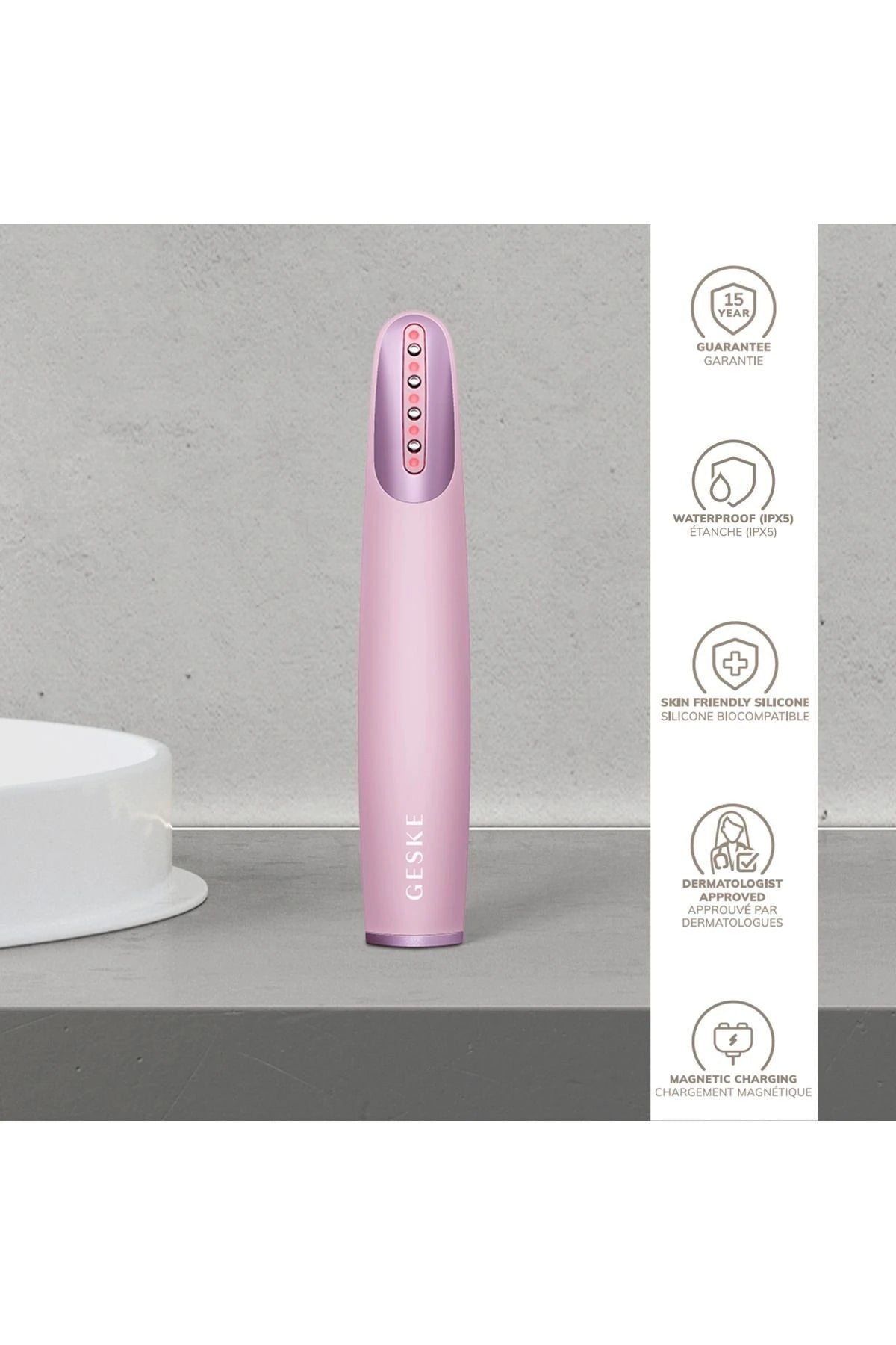 Geske-Titreşimli Kırmızı Led Terapili Sıkılaştırıcı Yüz Bakım Cihazı | Skin Firming Wand-Cilt Bakım Aletleri-10-roqelvaxirum.shop