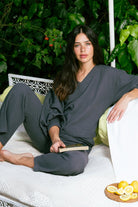 Handarte Los Angeles-Antrasit Müslin Pantolon-Pantolon-3-roqelvaxirum.shop