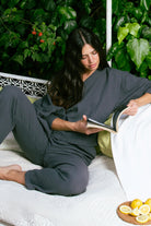 Handarte Los Angeles-Antrasit Müslin Pantolon-Pantolon-4-roqelvaxirum.shop
