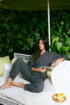 Handarte Los Angeles-Antrasit Müslin Pantolon-Pantolon-5-roqelvaxirum.shop