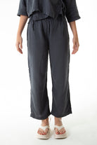 Handarte Los Angeles-Antrasit Müslin Pantolon-Pantolon-7-roqelvaxirum.shop