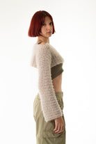Handarte Los Angeles-Bej El Örgüsü Crop Top-Crop Top-2-roqelvaxirum.shop