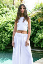 Handarte Los Angeles-Beyaz şile Bezi Kare Crop-Crop Top-5-roqelvaxirum.shop