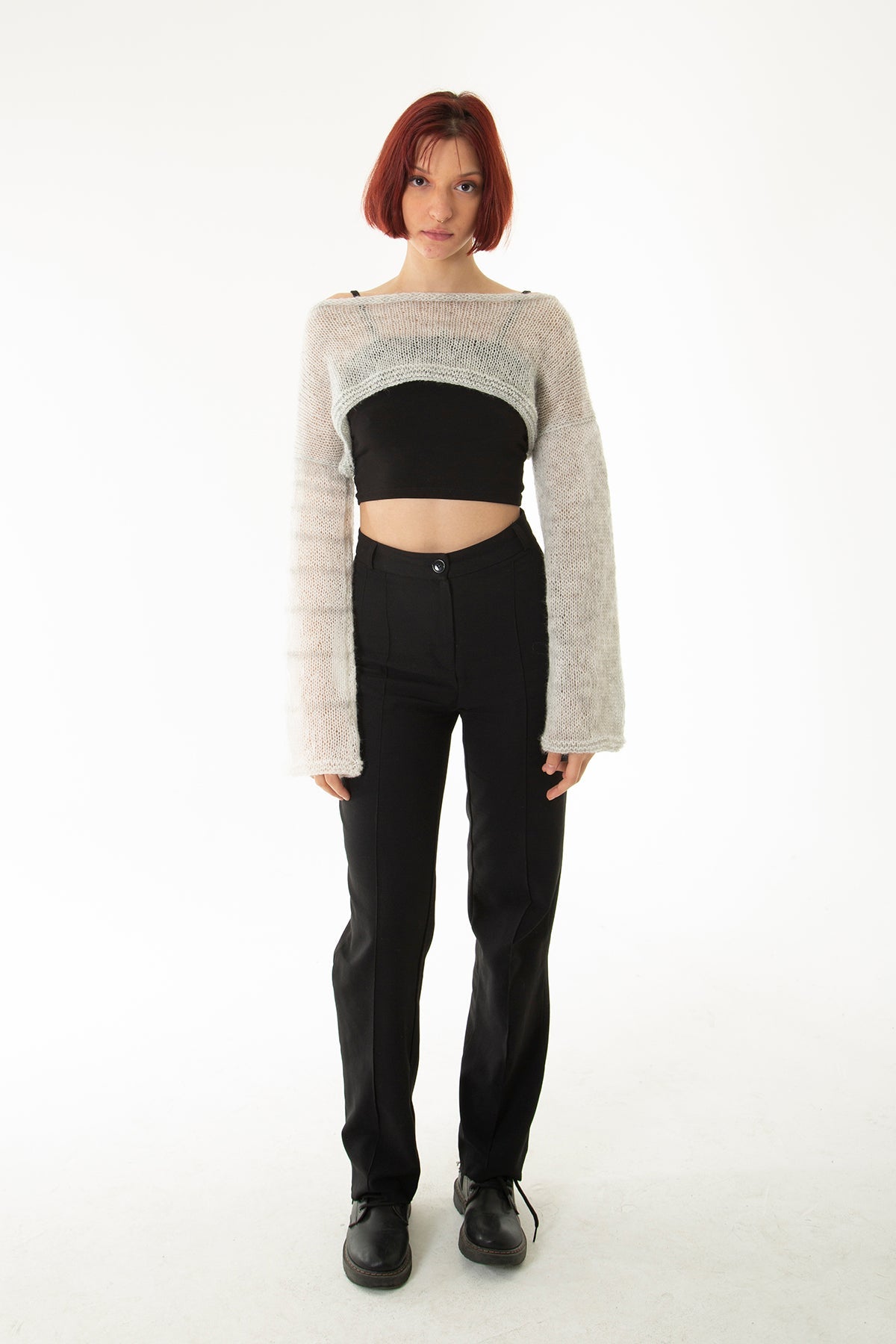 Handarte Los Angeles-Gri Salaş Angora Crop Top-Crop Top-7-roqelvaxirum.shop