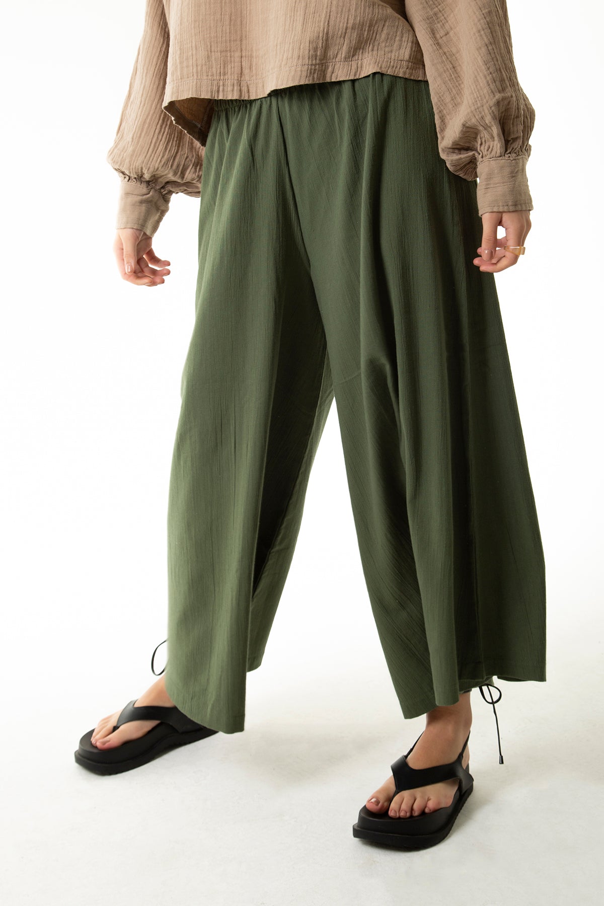 Handarte Los Angeles-Haki Palazzo Pantolon-Pantolon-7-roqelvaxirum.shop