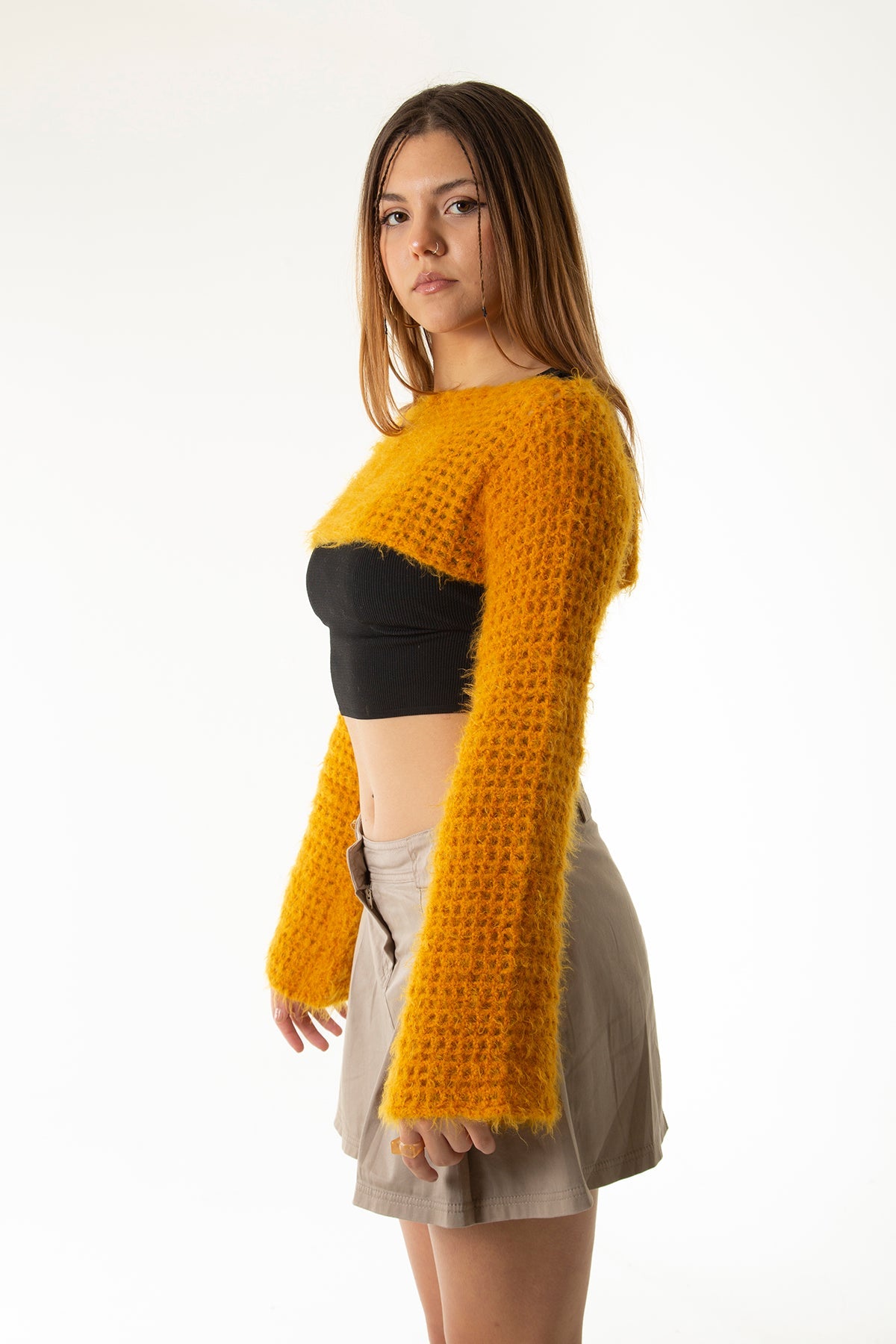 Handarte Los Angeles-Hardal El Örgüsü Crop Top-Crop Top-3-roqelvaxirum.shop