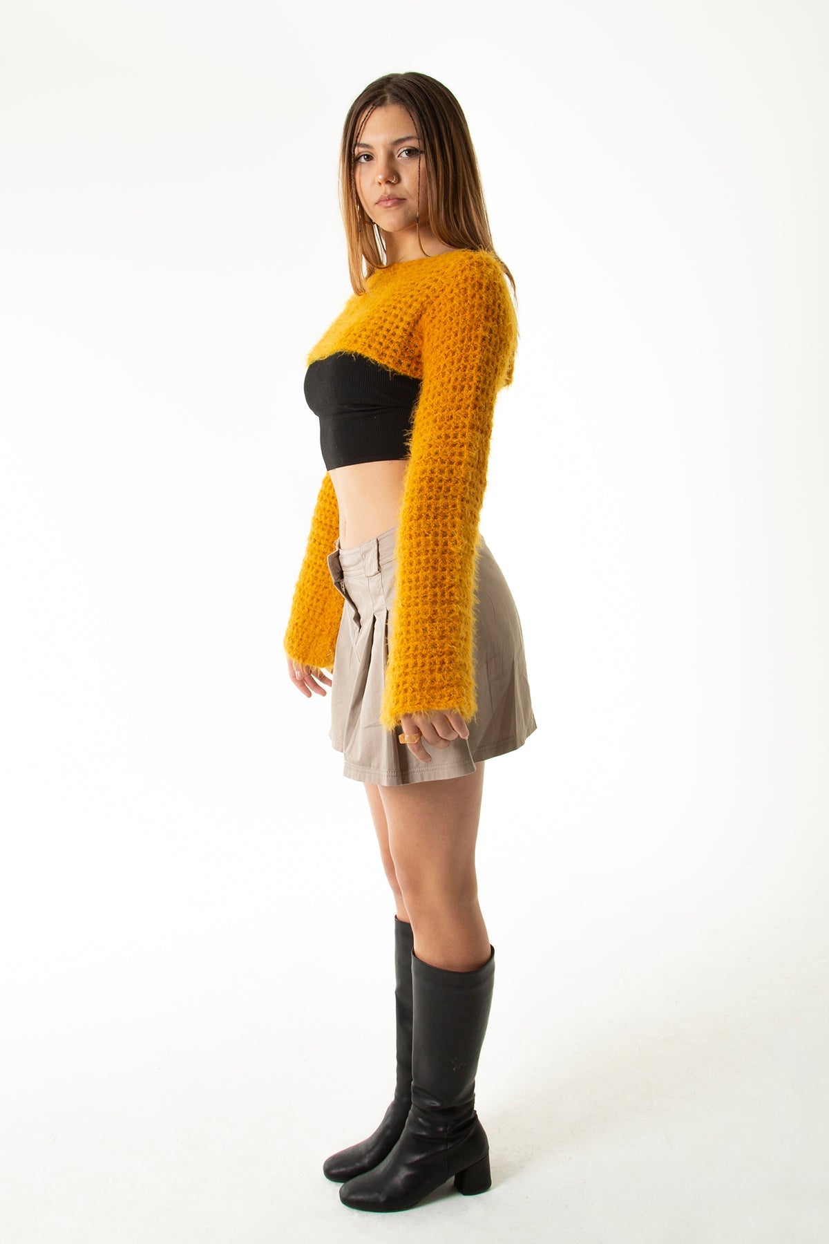 Handarte Los Angeles-Hardal El Örgüsü Crop Top-Crop Top-4-roqelvaxirum.shop